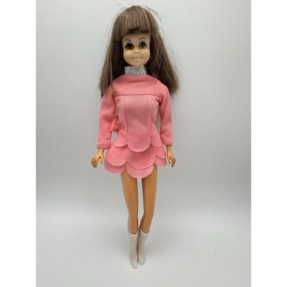 Vintage 1968 Princess‎ Grace Doll Hong Kong Clone Pink Dress White Boots